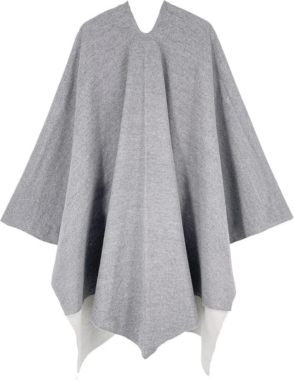 Women Shawl Wrap Poncho Open Front Cardigan Shawl for Fall Winter - Colors B