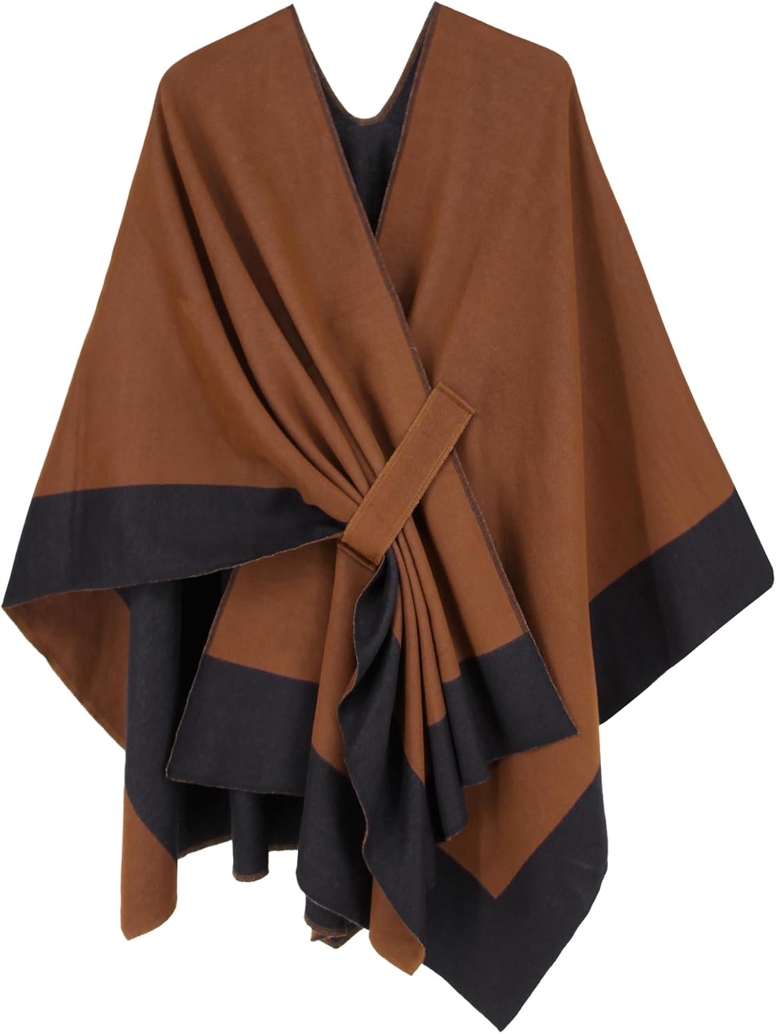 Women Shawl Wrap Poncho Open Front Cardigan Shawl for Fall Winter - Colors B