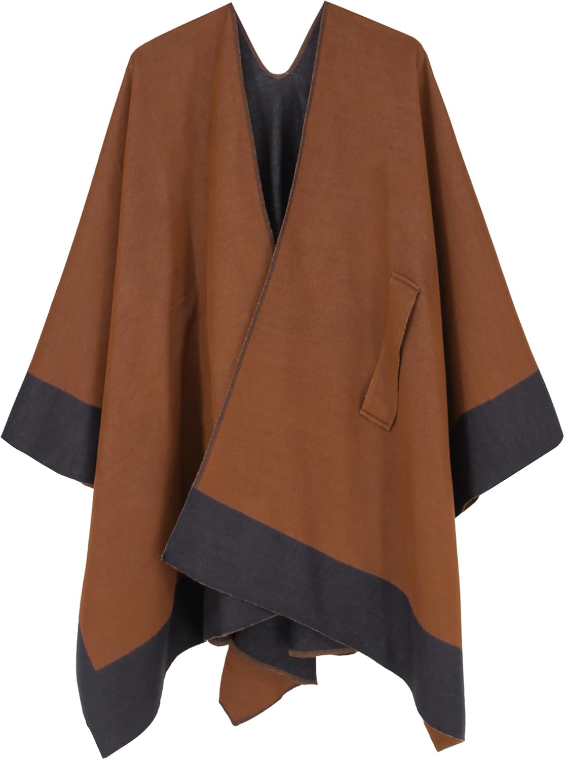 Women Shawl Wrap Poncho Open Front Cardigan Shawl for Fall Winter - Colors B