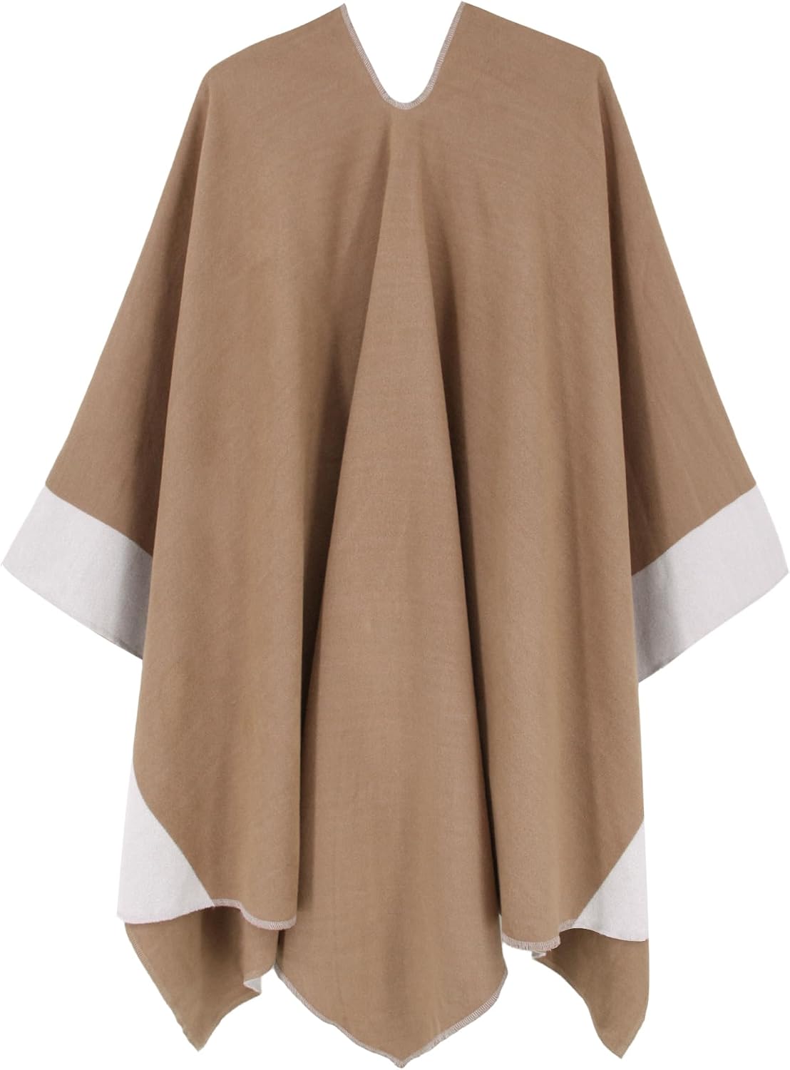 Women Shawl Wrap Poncho Open Front Cardigan Shawl for Fall Winter - Colors B