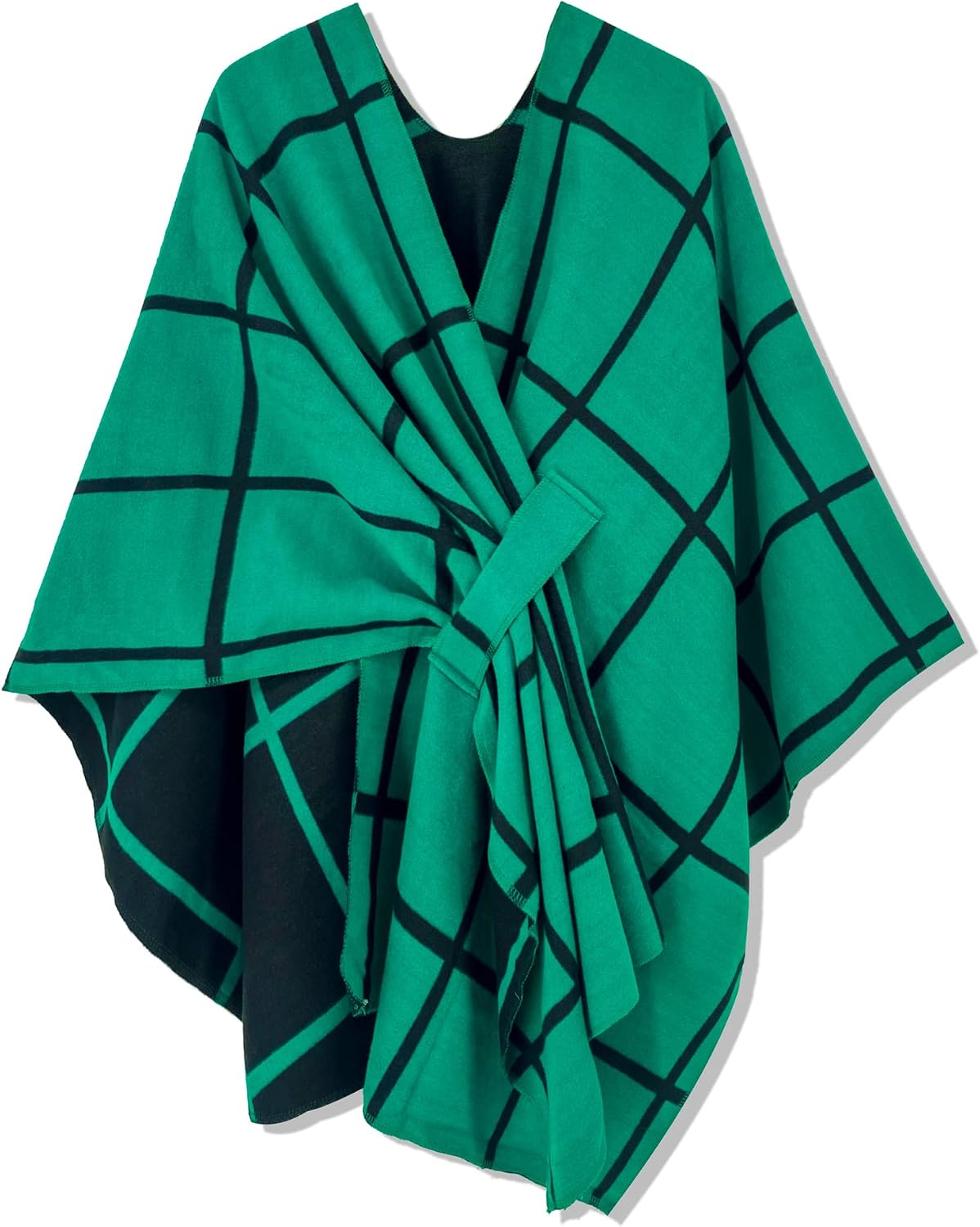 Women Shawl Wrap Poncho Open Front Cardigan Shawl for Fall Winter - Colors B