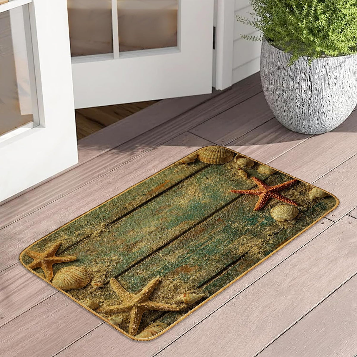 Doormat Yoga Frog Front Door Mat Indoor Outdoor Entrance,Pink Lotus Flower Door Mat Waterproof Low Profile All-Season,Easy Clean Patio Porch Entryway Floor Rug 17x29 Inch