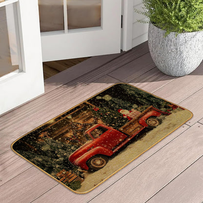 Doormat Yoga Frog Front Door Mat Indoor Outdoor Entrance,Pink Lotus Flower Door Mat Waterproof Low Profile All-Season,Easy Clean Patio Porch Entryway Floor Rug 17x29 Inch