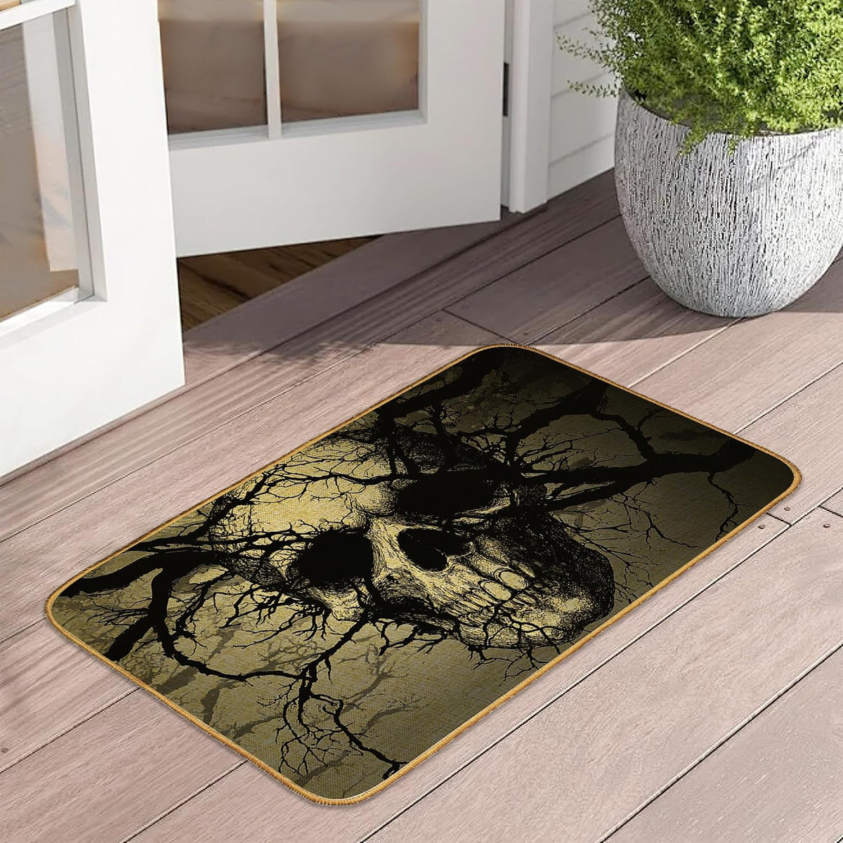 Doormat Yoga Frog Front Door Mat Indoor Outdoor Entrance,Pink Lotus Flower Door Mat Waterproof Low Profile All-Season,Easy Clean Patio Porch Entryway Floor Rug 17x29 Inch