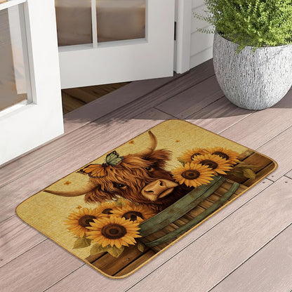 Doormat Yoga Frog Front Door Mat Indoor Outdoor Entrance,Pink Lotus Flower Door Mat Waterproof Low Profile All-Season,Easy Clean Patio Porch Entryway Floor Rug 17x29 Inch