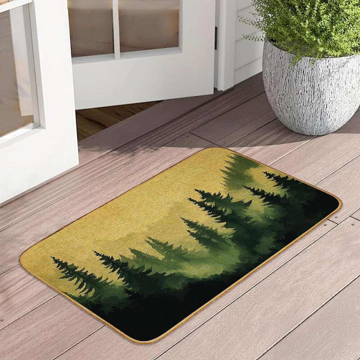 Doormat Yoga Frog Front Door Mat Indoor Outdoor Entrance,Pink Lotus Flower Door Mat Waterproof Low Profile All-Season,Easy Clean Patio Porch Entryway Floor Rug 17x29 Inch