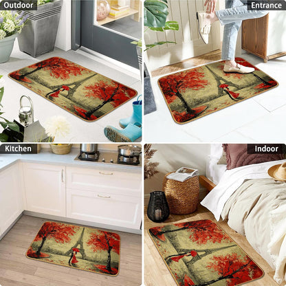 Doormat Yoga Frog Front Door Mat Indoor Outdoor Entrance,Pink Lotus Flower Door Mat Waterproof Low Profile All-Season,Easy Clean Patio Porch Entryway Floor Rug 17x29 Inch