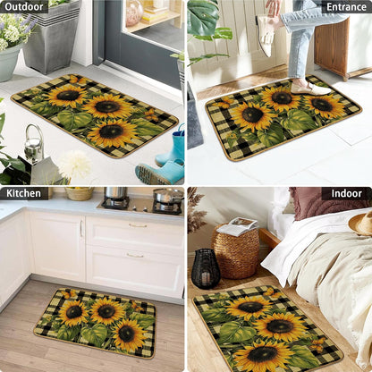 Doormat Yoga Frog Front Door Mat Indoor Outdoor Entrance,Pink Lotus Flower Door Mat Waterproof Low Profile All-Season,Easy Clean Patio Porch Entryway Floor Rug 17x29 Inch