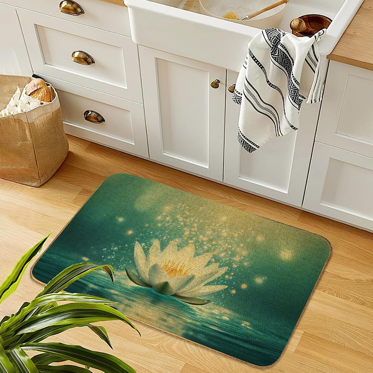 Doormat Yoga Frog Front Door Mat Indoor Outdoor Entrance,Pink Lotus Flower Door Mat Waterproof Low Profile All-Season,Easy Clean Patio Porch Entryway Floor Rug 17x29 Inch