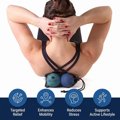 Physical Massage Therapy Ball Set - Ideal for Yoga, Deep Tissue Massage, Trigger Point Therapy and Myofascial Release Physical Therapy Equipment