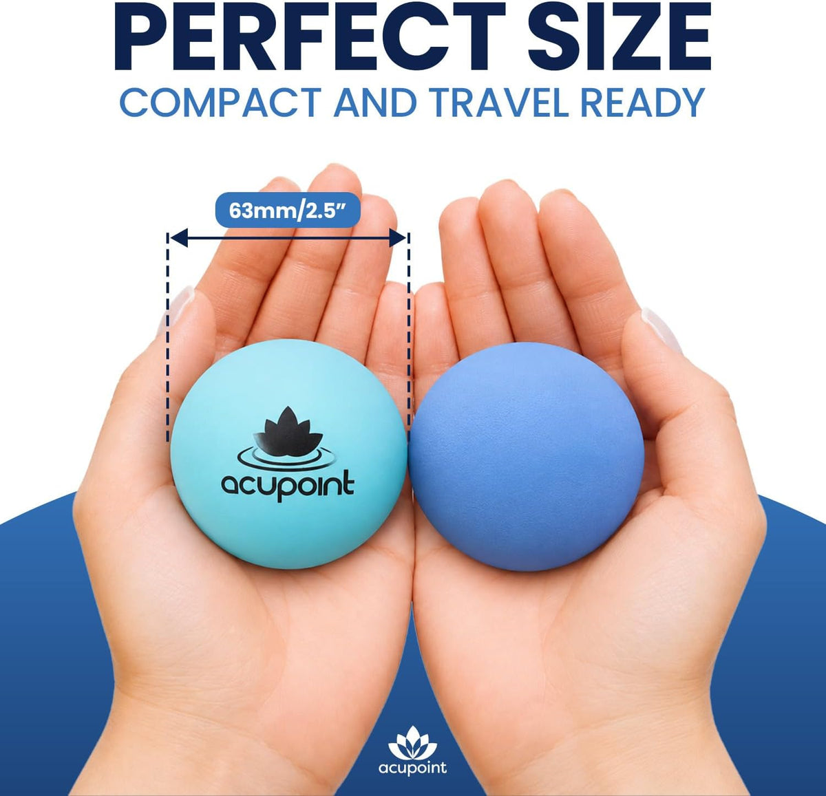 Physical Massage Therapy Ball Set - Ideal for Yoga, Deep Tissue Massage, Trigger Point Therapy and Myofascial Release Physical Therapy Equipment