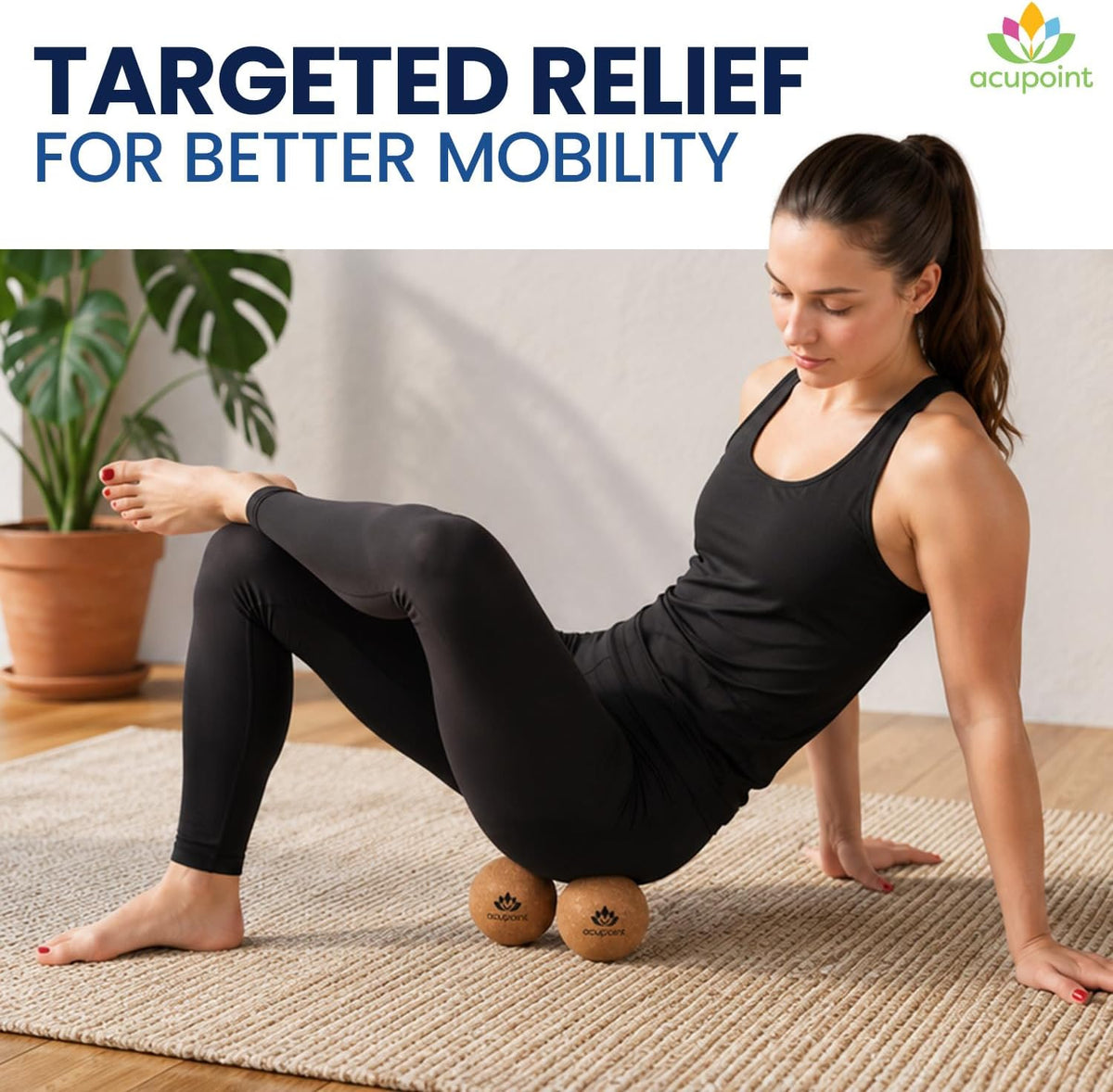 Physical Massage Therapy Ball Set - Ideal for Yoga, Deep Tissue Massage, Trigger Point Therapy and Myofascial Release Physical Therapy Equipment