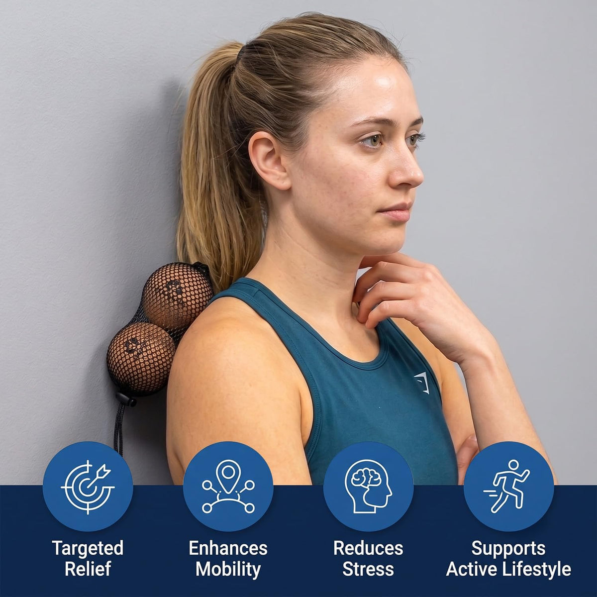 Physical Massage Therapy Ball Set - Ideal for Yoga, Deep Tissue Massage, Trigger Point Therapy and Myofascial Release Physical Therapy Equipment