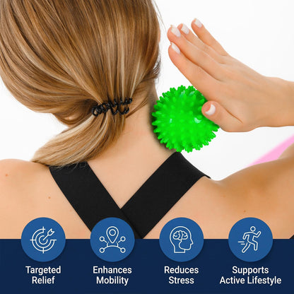 Physical Massage Therapy Ball Set - Ideal for Yoga, Deep Tissue Massage, Trigger Point Therapy and Myofascial Release Physical Therapy Equipment