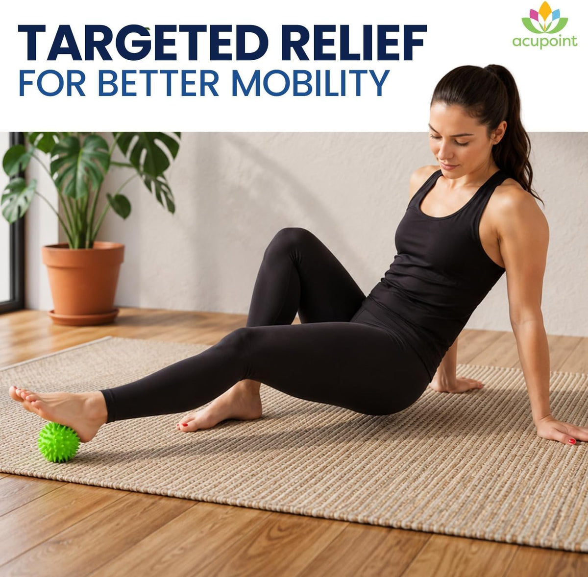 Physical Massage Therapy Ball Set - Ideal for Yoga, Deep Tissue Massage, Trigger Point Therapy and Myofascial Release Physical Therapy Equipment