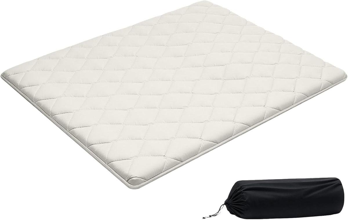 Japanese Floor Mattress, Futon Mattress, 100% High Density Comfortable Foam, Foldable Tatami Mat with Storage Bag, Sleeping Pad for Camping Dormitory Yoga
