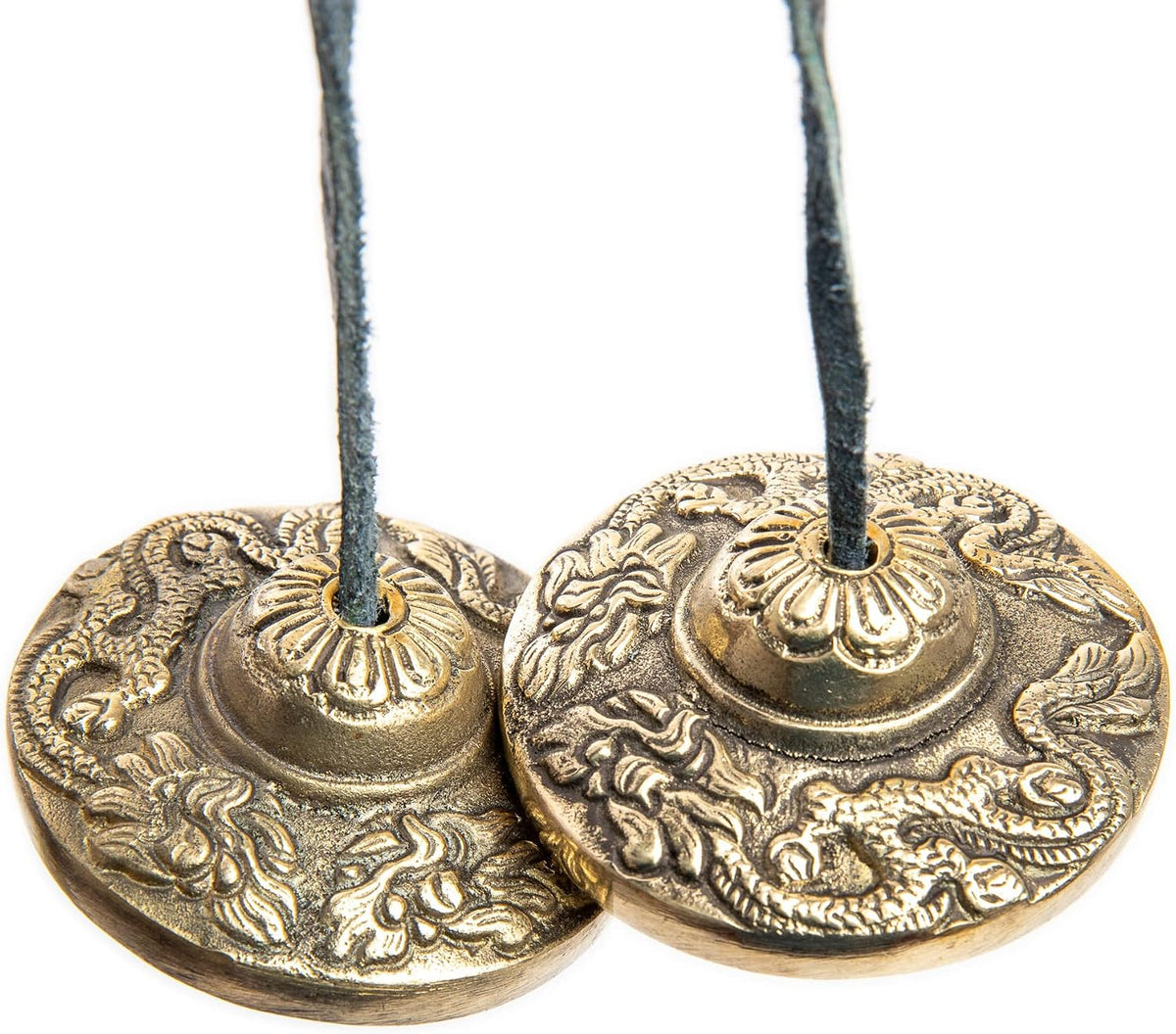 Tingsha Cymbals Bells - Easy To Play - Meditation Mindfulness Chime For Chakra Healing Spiritual Dharma Gifts Handcrafted Tibetan (Ohm Mani)