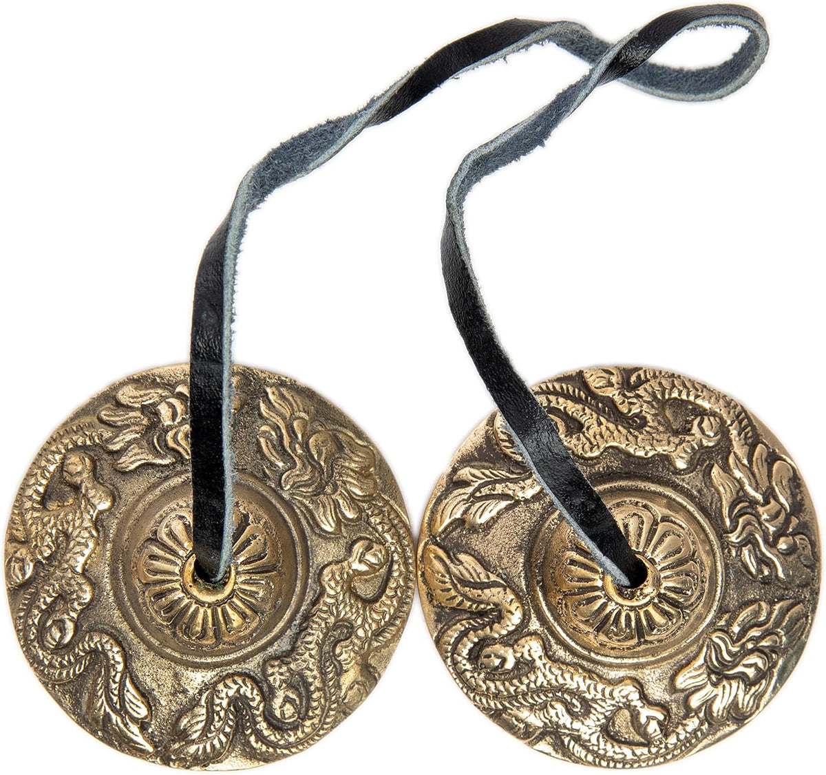 Tingsha Cymbals Bells - Easy To Play - Meditation Mindfulness Chime For Chakra Healing Spiritual Dharma Gifts Handcrafted Tibetan (Ohm Mani)