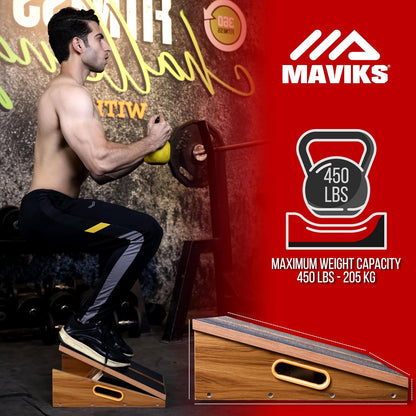 Professional Adjustable Calf Stretcher Slant Board for Squats for Ankle and Achilles Stretching, Posture Wooden Slant Board for Calf Stretching, Squat Wedge for Physical therapy & Exercise