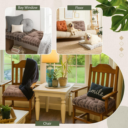 4 Pcs Mixed Colors Large Floor Pillow Cushion, Square 20 x 20