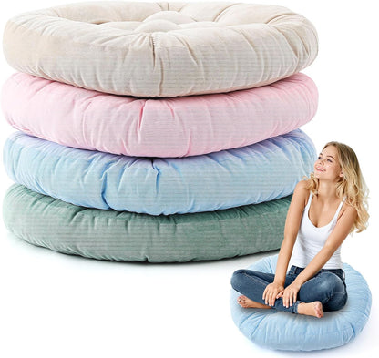4 Pcs Mixed Colors Large Floor Pillow Cushion, Square 20 x 20