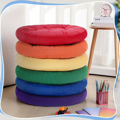 4 Pcs Mixed Colors Large Floor Pillow Cushion, Square 20 x 20