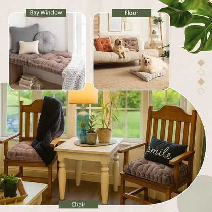 4 Pcs Mixed Colors Large Floor Pillow Cushion, Square 20 x 20