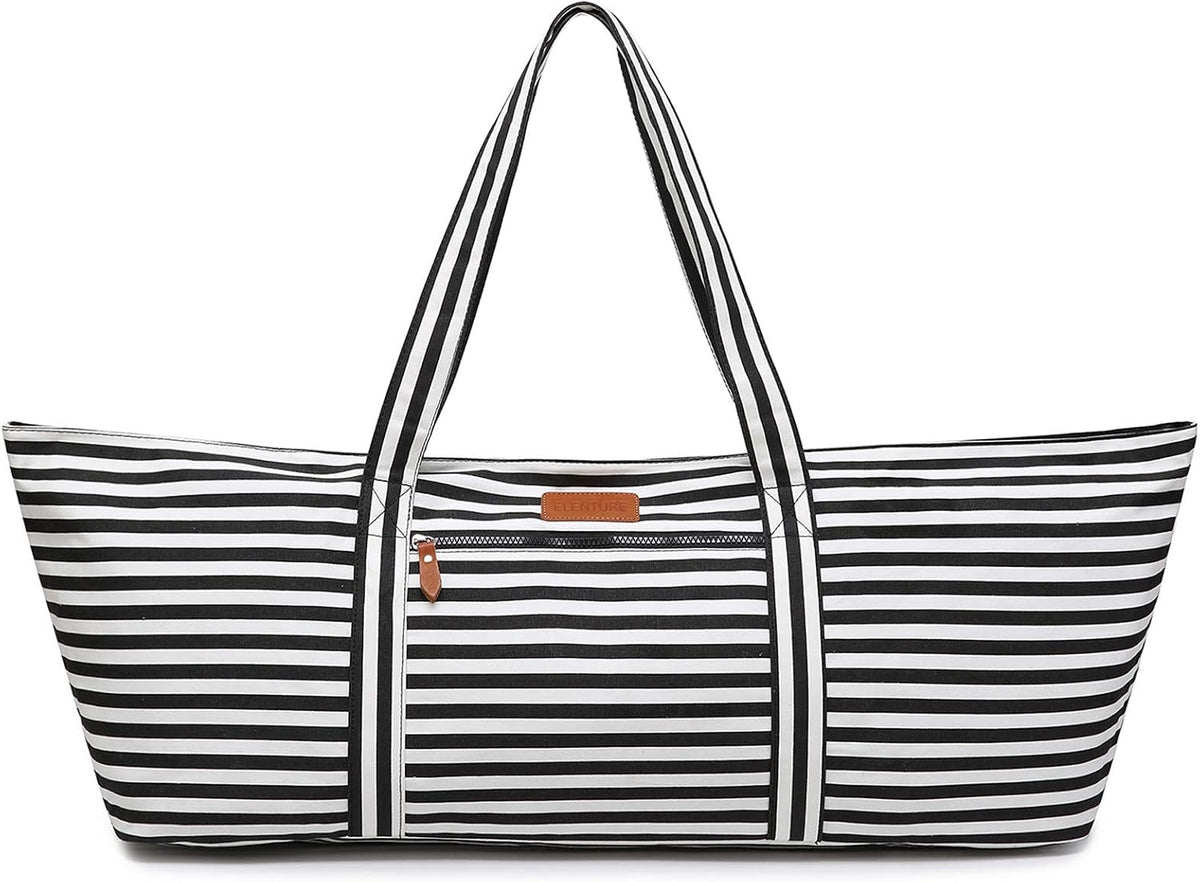 Large Yoga Mat Bag for Women & Men, Full-Zip Gym Bag with Yoga Mat Holder