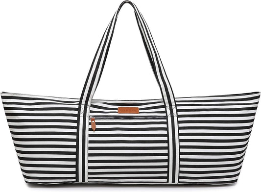 Large Yoga Mat Bag for Women & Men, Full-Zip Gym Bag with Yoga Mat Holder