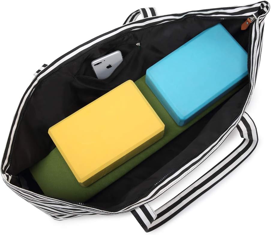 Large Yoga Mat Bag for Women & Men, Full-Zip Gym Bag with Yoga Mat Holder