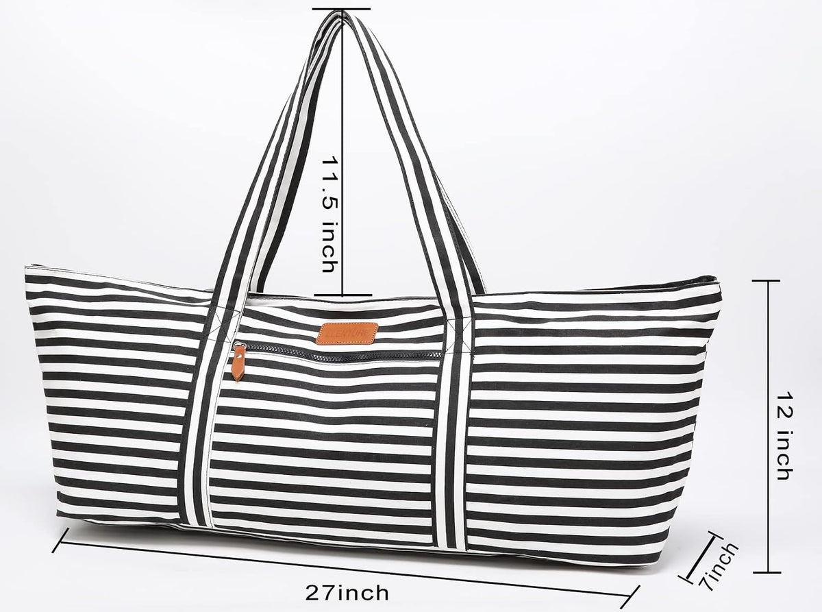 Large Yoga Mat Bag for Women & Men, Full-Zip Gym Bag with Yoga Mat Holder