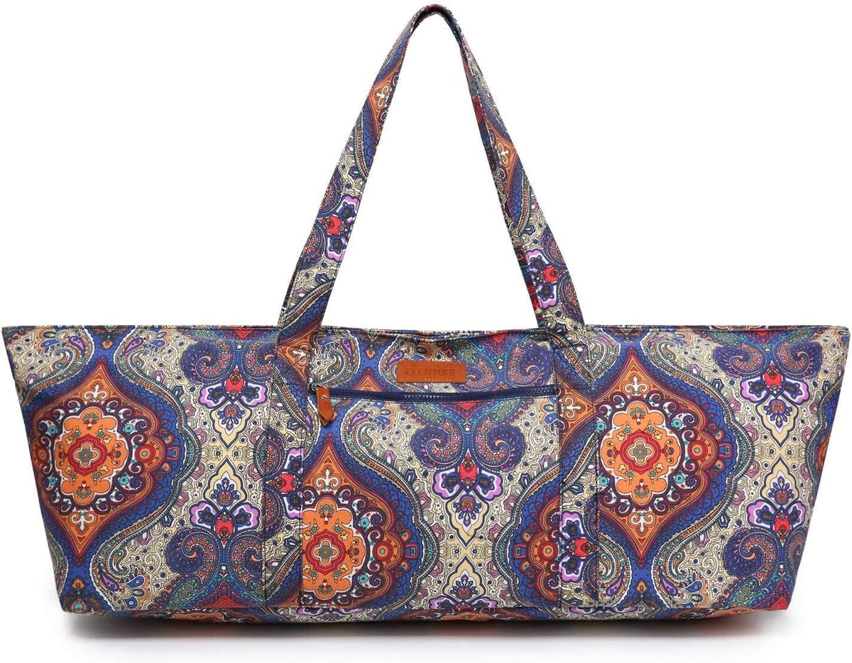Large Yoga Mat Bag for Women & Men, Full-Zip Gym Bag with Yoga Mat Holder