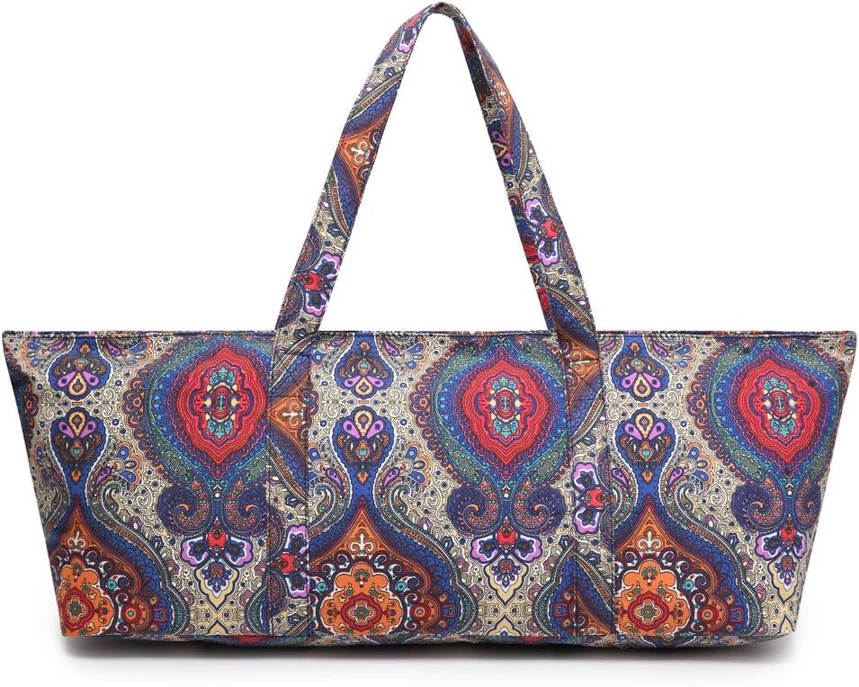 Large Yoga Mat Bag for Women & Men, Full-Zip Gym Bag with Yoga Mat Holder