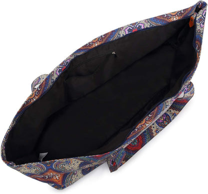 Large Yoga Mat Bag for Women & Men, Full-Zip Gym Bag with Yoga Mat Holder