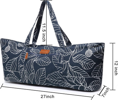 Large Yoga Mat Bag for Women & Men, Full-Zip Gym Bag with Yoga Mat Holder