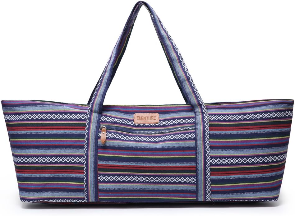 Large Yoga Mat Bag for Women & Men, Full-Zip Gym Bag with Yoga Mat Holder