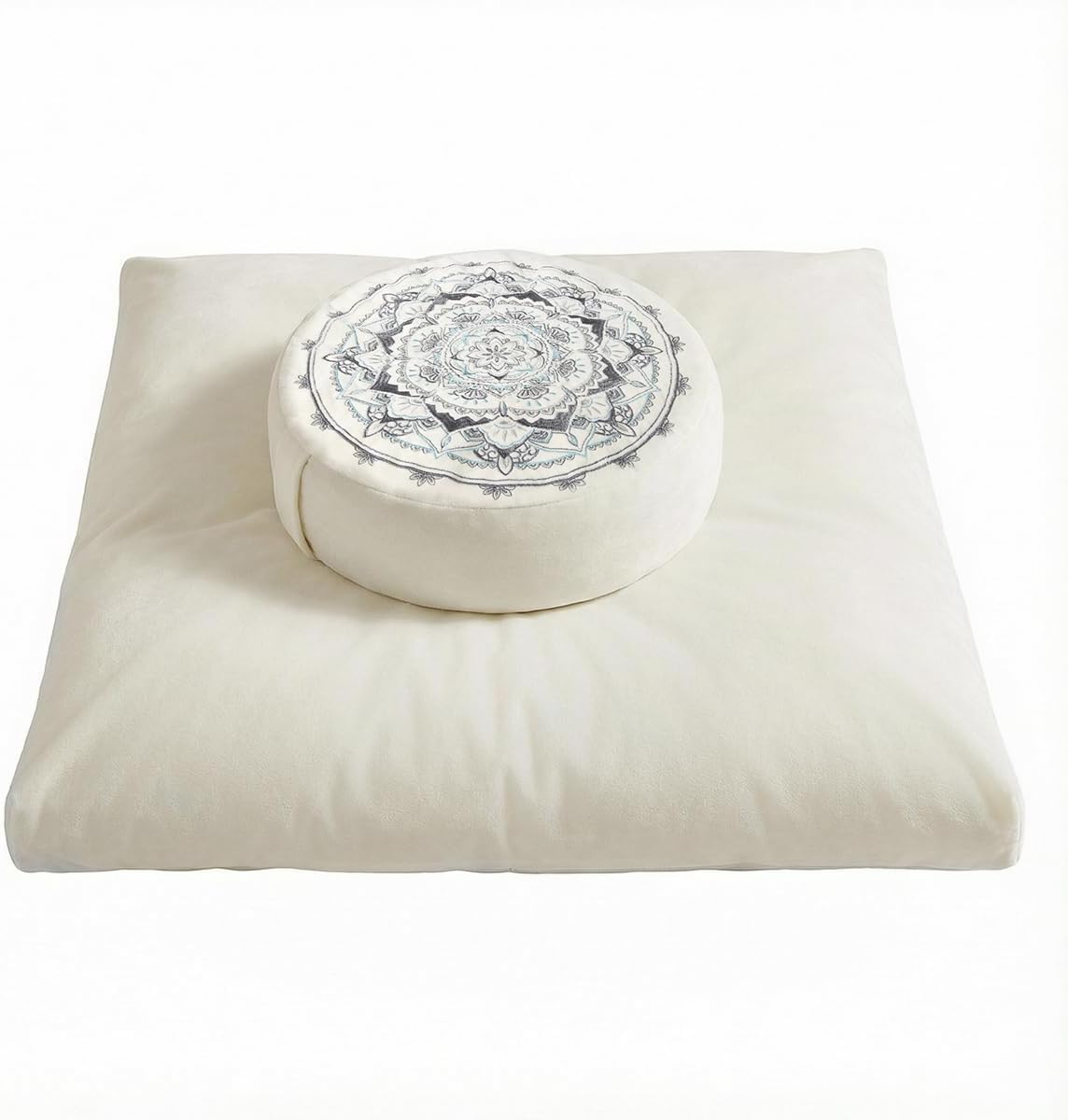 Ultimate Meditation Cushion Set – 2-in-1 Zafu & Zabuton, Buckwheat & Memory Foam, Velvet Cover for Yoga & Mindfulness (Purple)