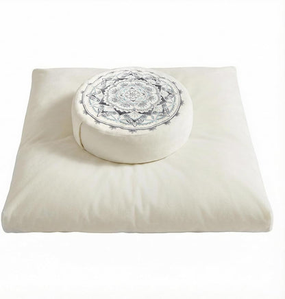 Ultimate Meditation Cushion Set – 2-in-1 Zafu & Zabuton, Buckwheat & Memory Foam, Velvet Cover for Yoga & Mindfulness (Purple)