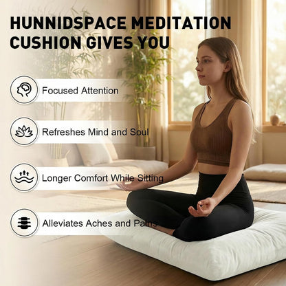 Ultimate Meditation Cushion Set – 2-in-1 Zafu & Zabuton, Buckwheat & Memory Foam, Velvet Cover for Yoga & Mindfulness (Purple)