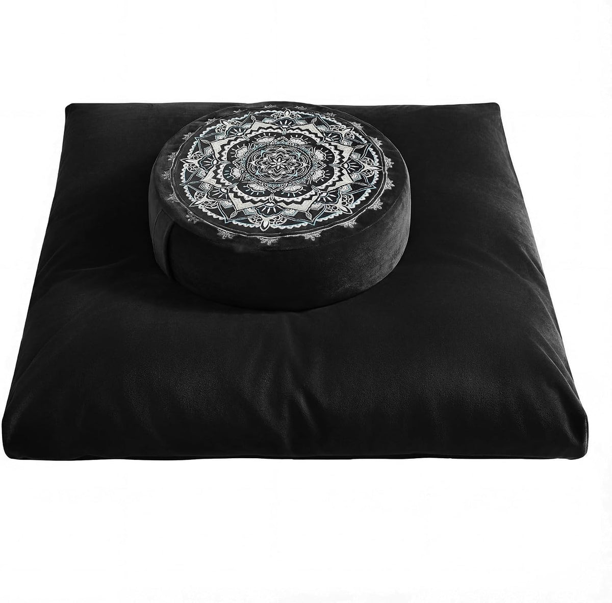Ultimate Meditation Cushion Set – 2-in-1 Zafu & Zabuton, Buckwheat & Memory Foam, Velvet Cover for Yoga & Mindfulness (Purple)