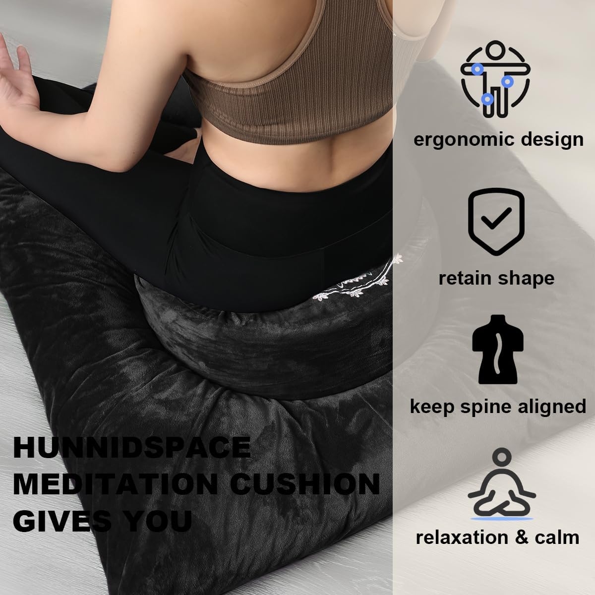 Ultimate Meditation Cushion Set – 2-in-1 Zafu & Zabuton, Buckwheat & Memory Foam, Velvet Cover for Yoga & Mindfulness (Purple)