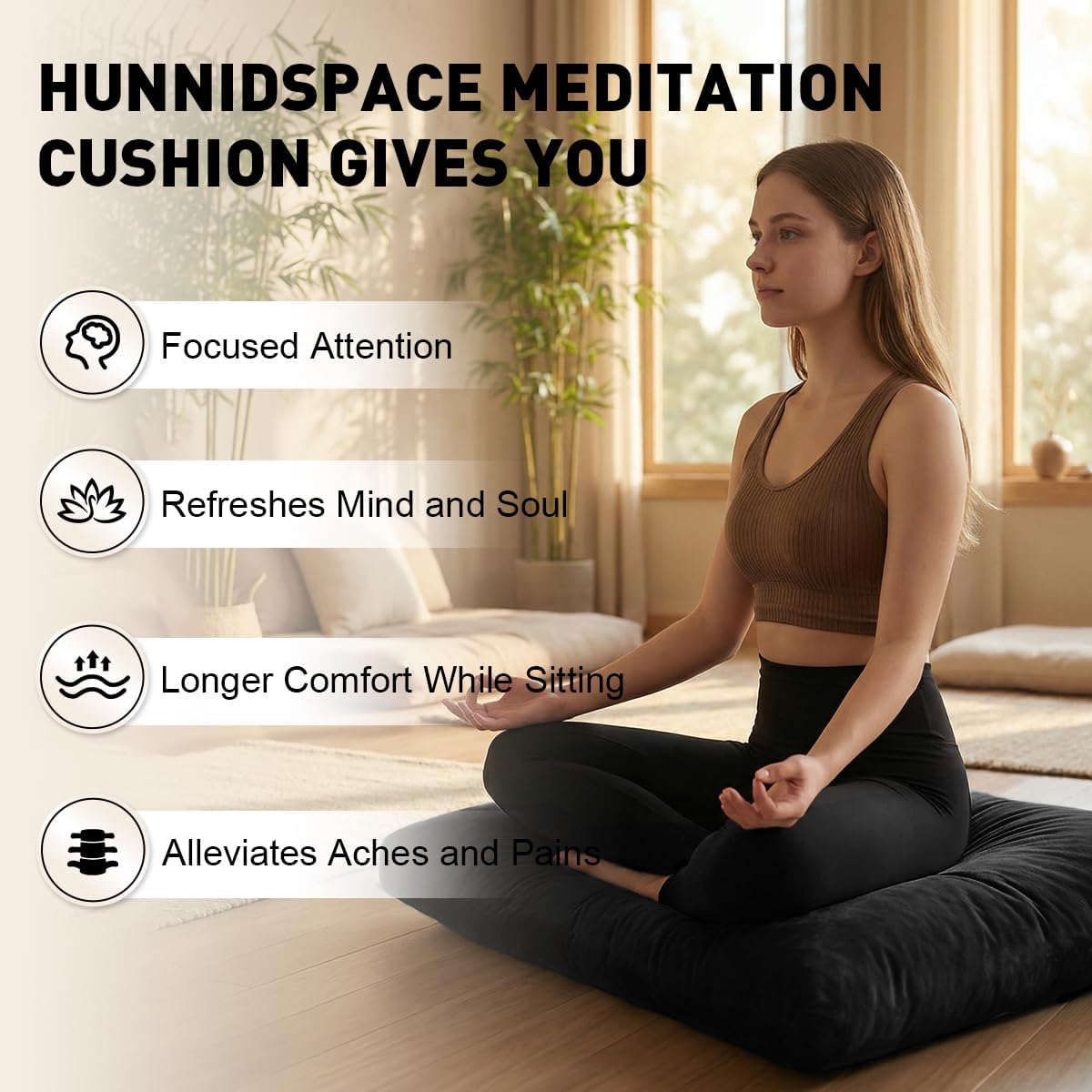 Ultimate Meditation Cushion Set – 2-in-1 Zafu & Zabuton, Buckwheat & Memory Foam, Velvet Cover for Yoga & Mindfulness (Purple)