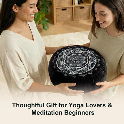 Ultimate Meditation Cushion Set – 2-in-1 Zafu & Zabuton, Buckwheat & Memory Foam, Velvet Cover for Yoga & Mindfulness (Purple)