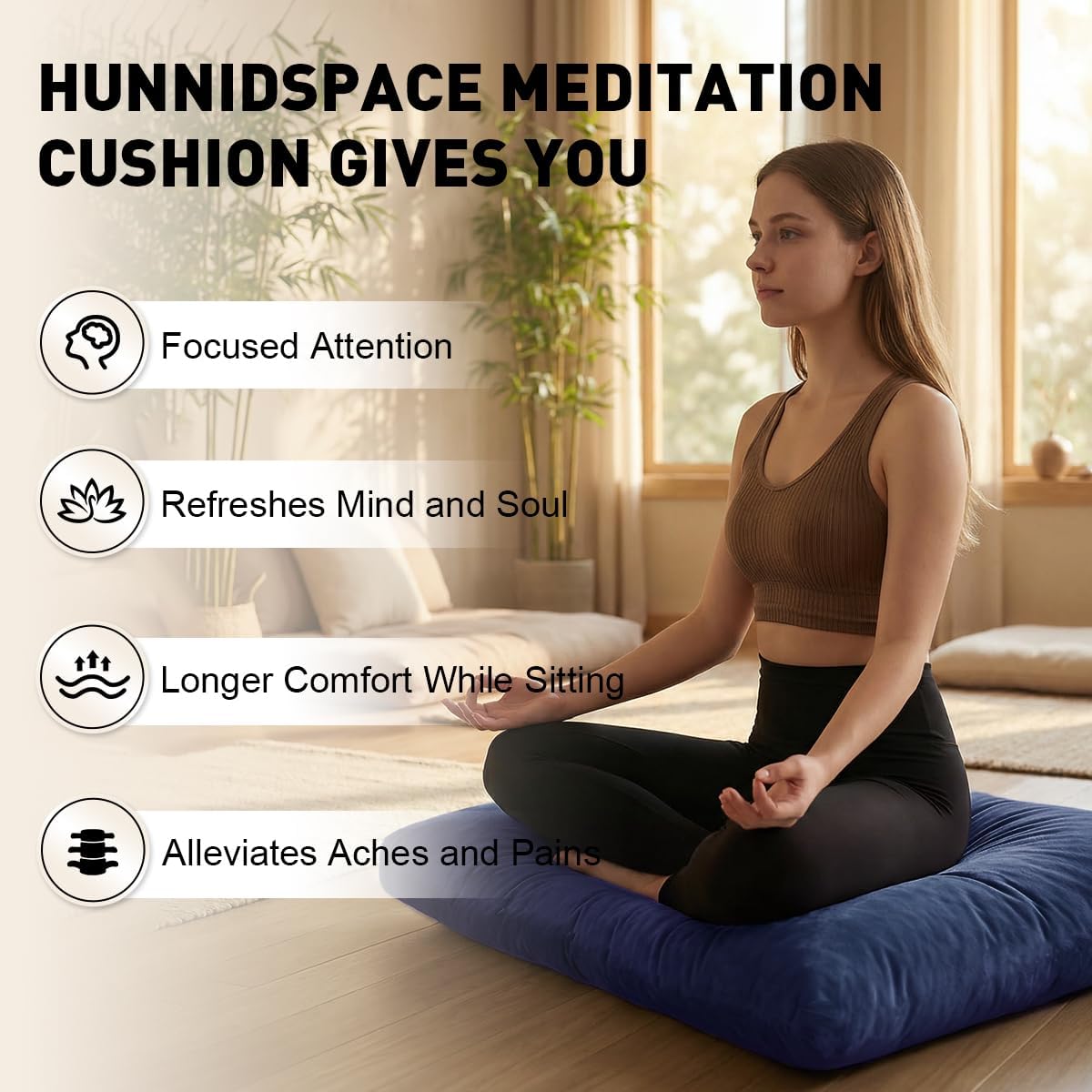 Ultimate Meditation Cushion Set – 2-in-1 Zafu & Zabuton, Buckwheat & Memory Foam, Velvet Cover for Yoga & Mindfulness (Purple)