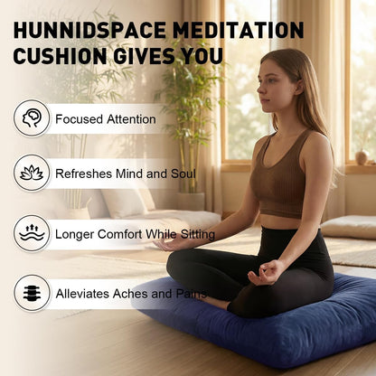 Ultimate Meditation Cushion Set – 2-in-1 Zafu & Zabuton, Buckwheat & Memory Foam, Velvet Cover for Yoga & Mindfulness (Purple)