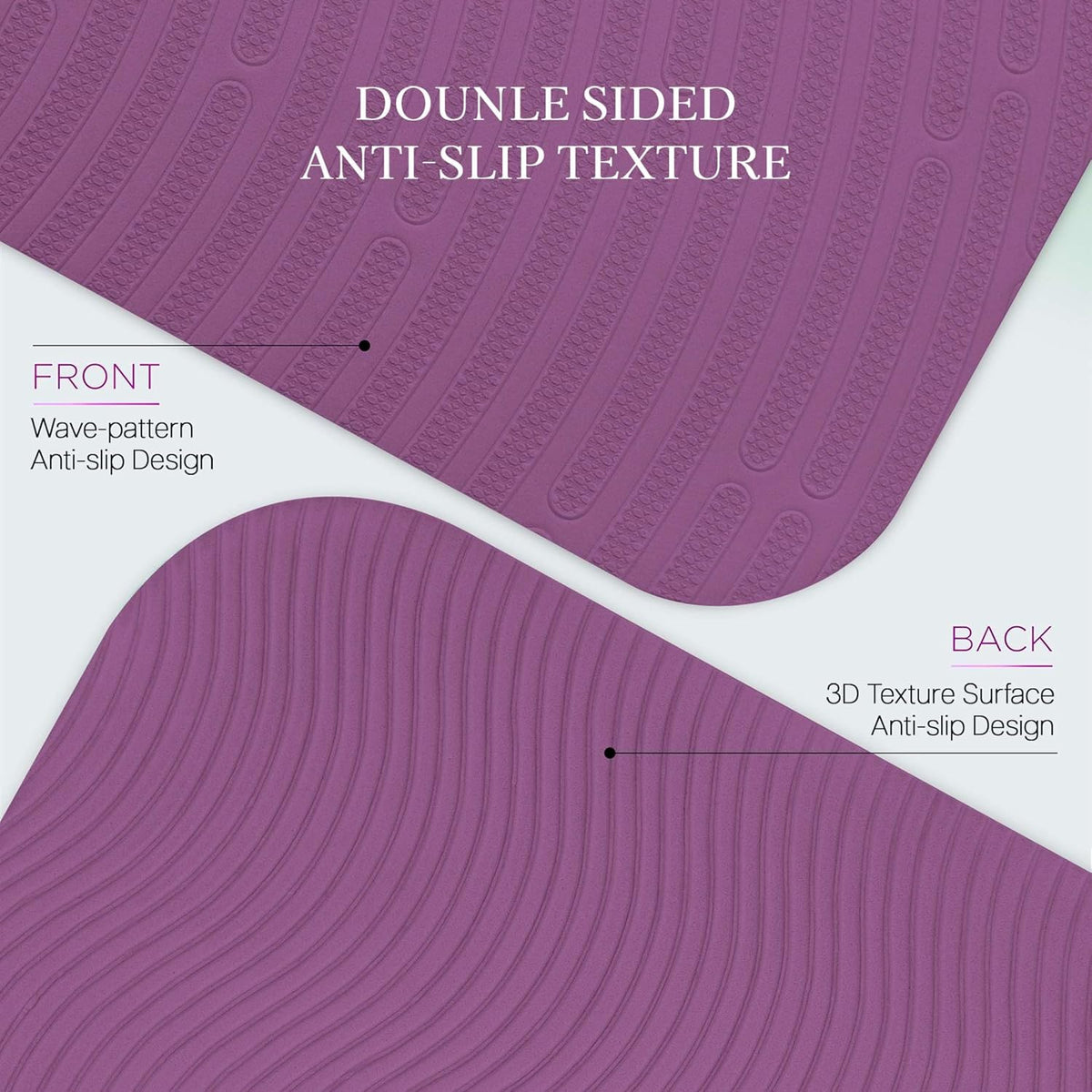 Extra Thick 12mm Exercise Mat – 74"L x 26"W Inch, Non-Slip, Joint-Friendly & Cushioned Fitness Mat for Yoga, Pilates & Floor Workouts – Durable, Supportive & Includes Classic Strap