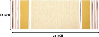 MELLOWBUFF Hand-Woven Cotton Yoga Mat – 100% Natural Cloth Yoga Rug for Hot Yoga, Exercise, Workout, Fitness & Meditation – Absorbent, Washable Yoga Rug, 78 x 28 Inches