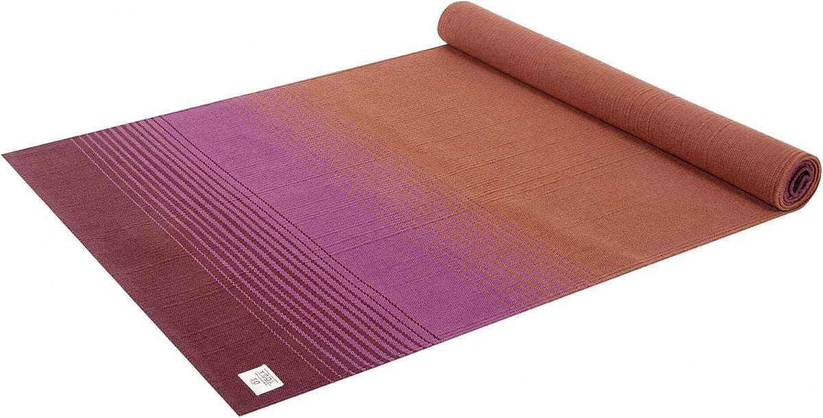 MELLOWBUFF Hand-Woven Cotton Yoga Mat – 100% Natural Cloth Yoga Rug for Hot Yoga, Exercise, Workout, Fitness & Meditation – Absorbent, Washable Yoga Rug, 78 x 28 Inches