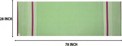 MELLOWBUFF Hand-Woven Cotton Yoga Mat – 100% Natural Cloth Yoga Rug for Hot Yoga, Exercise, Workout, Fitness & Meditation – Absorbent, Washable Yoga Rug, 78 x 28 Inches