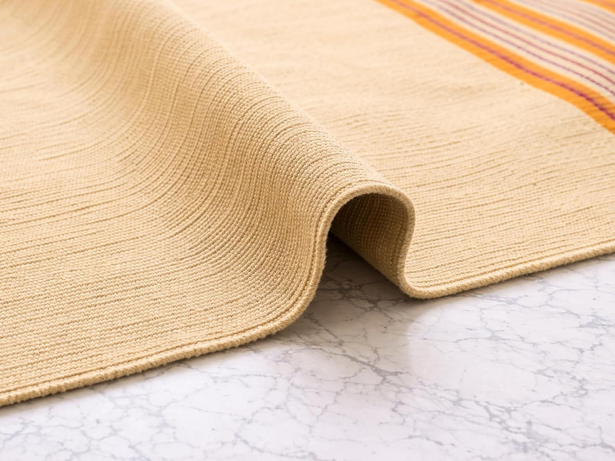 MELLOWBUFF Hand-Woven Cotton Yoga Mat – 100% Natural Cloth Yoga Rug for Hot Yoga, Exercise, Workout, Fitness & Meditation – Absorbent, Washable Yoga Rug, 78 x 28 Inches